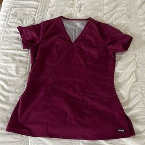 Maroon colored Scub Top